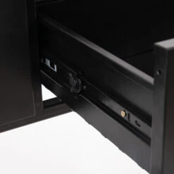 GAMMA Sidetable Jason 2 Lades Metaal Zwart -Meubel Pracht 123 1071