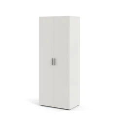 Kledingkast Pisa 2 Deurs Wit Houtnerf -Meubel Pracht 123 1094