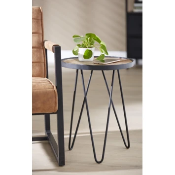 WOOOD Bijzettafel Lev Hout/metaal 4 WOOOD Bijzettafel Lev Hout/metaal - Afbeelding 2