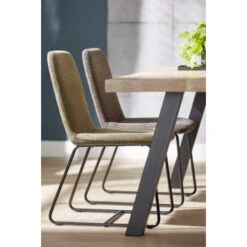 GAMMA Eetkamerstoel Joanne Gestoffeerd Donkergrijs -Meubel Pracht 123 1199