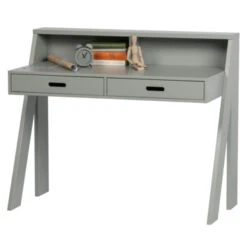 WOOOD Bureau Connect Grenen Betongrijs -Meubel Pracht 123 1244