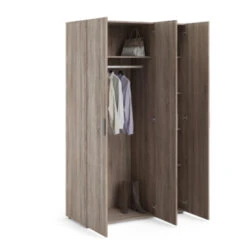 Kledingkast Pisa 3 Deurs Truffel -Meubel Pracht 123 1283