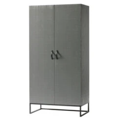 WOOOD Kledingkast Morris 2 Deurs Leemgrijs -Meubel Pracht 123 1369