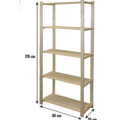 Houten Opbergrek Handson 170X80X30CM 75 Kg