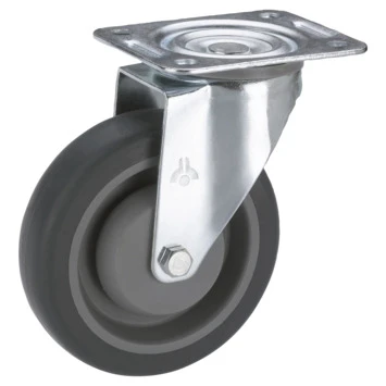 Zwenkwiel TPE Met Plaatbevestiging 100mm Tot 150kg 3 Zwenkwiel TPE Met Plaatbevestiging 100mm Tot 150kg