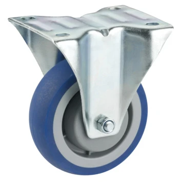 Bokwiel TPE Met Plaatbevestiging 80mm Tot 100kg 3 Bokwiel TPE Met Plaatbevestiging 80mm Tot 100kg