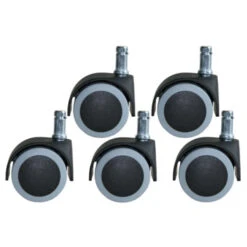 Bureaustoelwielen TPE Met Stiftbevestiging 50mm Tot 160kg/set 5st.