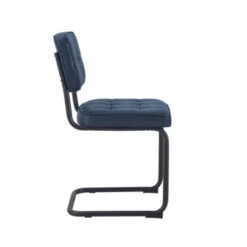 GAMMA Eetkamerstoel Tom PU-leer Blauw -Meubel Pracht 123 1521