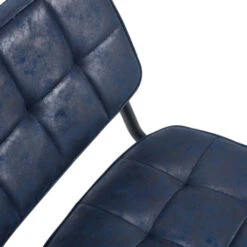 GAMMA Eetkamerstoel Tom PU-leer Blauw -Meubel Pracht 123 1523