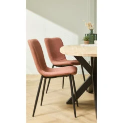 GAMMA Eetkamerstoel Jeff Gestoffeerd Roest -Meubel Pracht 123 1530