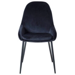 GAMMA Eetkamerstoel Julien Fluweel Zwart