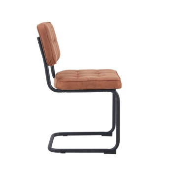 GAMMA Eetkamerstoel Tom PU-leer Cognac 5 GAMMA Eetkamerstoel Tom PU-leer Cognac - Afbeelding 3