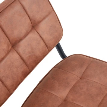 GAMMA Eetkamerstoel Tom PU-leer Cognac 7 GAMMA Eetkamerstoel Tom PU-leer Cognac - Afbeelding 5