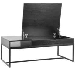 GAMMA Salontafel Nienke Hout/ Metaal Zwart -Meubel Pracht 123 158