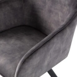 WOOOD Draaistoel Jitse Fluweel Antraciet -Meubel Pracht 123 1587