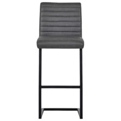 WOOOD Barstoel Abe PU Antraciet