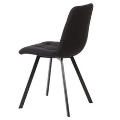 WOOOD Eetkamerstoel Timon Gestoffeerd Donkergrijs -Meubel Pracht 123 1605