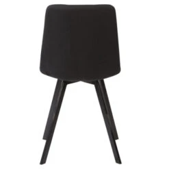 WOOOD Eetkamerstoel Timon Gestoffeerd Donkergrijs -Meubel Pracht 123 1606