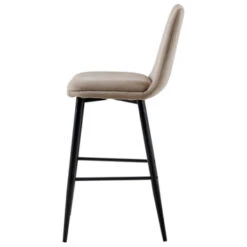 GAMMA Barkruk Dagmar Gestoffeerd Grijs -Meubel Pracht 123 1614