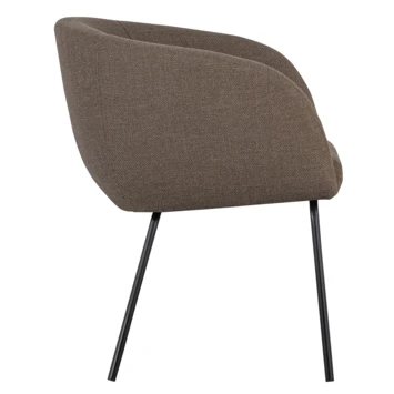 WOOOD Eetkamerstoel Noelle Grijs Geweven Stof 75x64x52 Cm 6 WOOOD Eetkamerstoel Noelle Grijs Geweven Stof 75x64x52 Cm - Afbeelding 4