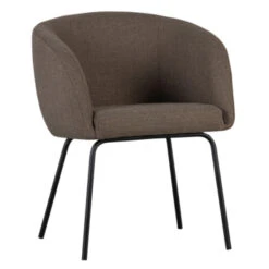 WOOOD Eetkamerstoel Noelle Grijs Geweven Stof 75x64x52 Cm 14 WOOOD Eetkamerstoel Noelle Grijs Geweven Stof 75x64x52 Cm -Meubel Pracht 123 1622