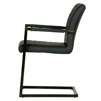 WOOOD Eetkamerstoel Bas Pu-leder Zwart 4 WOOOD Eetkamerstoel Bas Pu-leder Zwart - Afbeelding 2