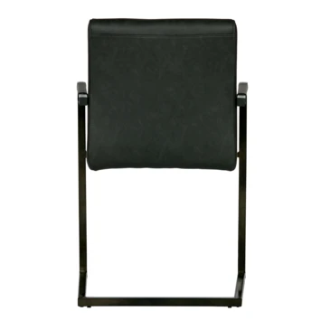 WOOOD Eetkamerstoel Bas Pu-leder Zwart 5 WOOOD Eetkamerstoel Bas Pu-leder Zwart - Afbeelding 3