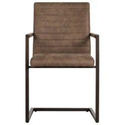 WOOOD Eetkamerstoel Bas Pu-leder Taupe