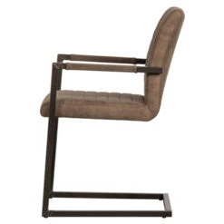 WOOOD Eetkamerstoel Bas Pu-leder Taupe -Meubel Pracht 123 1645