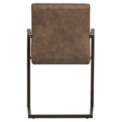 WOOOD Eetkamerstoel Bas Pu-leder Taupe -Meubel Pracht 123 1646