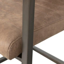 WOOOD Eetkamerstoel Bas Pu-leder Taupe -Meubel Pracht 123 1647