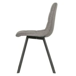 WOOOD Eetkamerstoel Timon Gestoffeerd Grijs -Meubel Pracht 123 1653