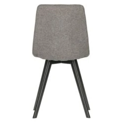 WOOOD Eetkamerstoel Timon Gestoffeerd Grijs -Meubel Pracht 123 1654