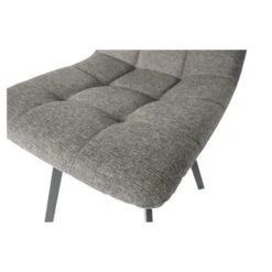 WOOOD Eetkamerstoel Timon Gestoffeerd Grijs -Meubel Pracht 123 1655