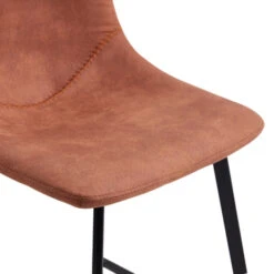 GAMMA Barkruk Lola Pu Leer/ Metaal -Meubel Pracht 123 1659