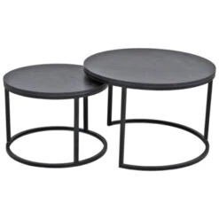 GAMMA Salontafel Kimberly Metaal/mdf Zwart - Set Van 2