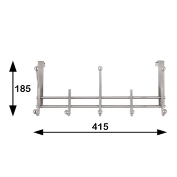 Kapstok Jeroen 5 Haaks Rvs 415mm 8 Kapstok Jeroen 5 Haaks Rvs 415mm - Afbeelding 6
