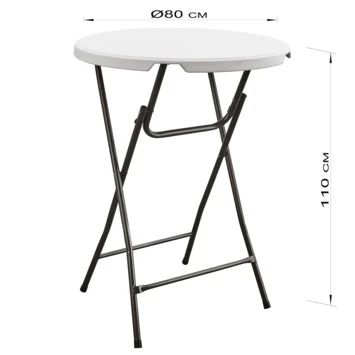 Statafel Wit 110 Cm 4 Statafel Wit 110 Cm - Afbeelding 2