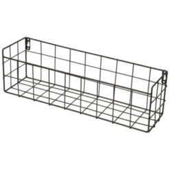 Stalen Draadbak Zwart 40x10x12CM