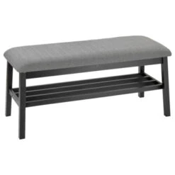 GAMMA Halbank Lynn Hout Gestoffeerd Zwart Grijs 7 GAMMA Halbank Lynn Hout Gestoffeerd Zwart Grijs -Meubel Pracht 123 190