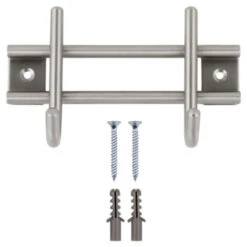 Kapstok Ian 2 Haaks Rvs 140mm -Meubel Pracht 123 1900