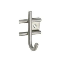 Kapstok Ian 2 Haaks Rvs 140mm -Meubel Pracht 123 1901