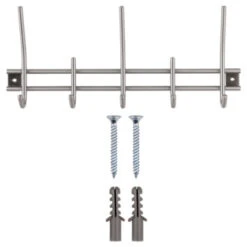 Kapstok Ian 5 Haaks Rvs 380mm 13 Kapstok Ian 5 Haaks Rvs 380mm -Meubel Pracht 123 1936