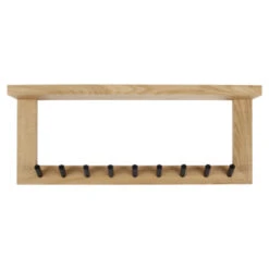 Garderobe Rek Woody 9 Haaks Hout -Meubel Pracht 123 2007