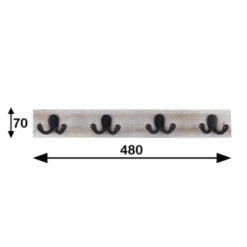 Kapstok Tygo 8 Haaks Vuren 480mm 15 Kapstok Tygo 8 Haaks Vuren 480mm -Meubel Pracht 123 2038