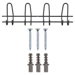 Kapstok Ursela 8 Haaks Zwart 530mm -Meubel Pracht 123 2044