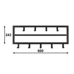 Kapstok Ise 9 Haaks Zwart 11 Kapstok Ise 9 Haaks Zwart -Meubel Pracht 123 2101