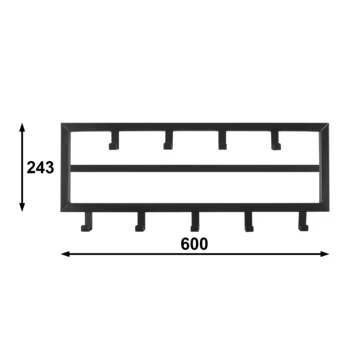 Kapstok Ise 9 Haaks Zwart 7 Kapstok Ise 9 Haaks Zwart - Afbeelding 5