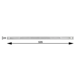 Kapstok Colin 7 Haaks Alu 535mm -Meubel Pracht 123 2160