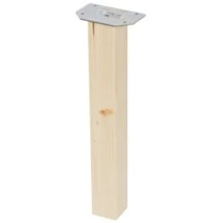 Duraline Meubelpoot Vierkant Vuren Ongelakt 55x55 Mm 42 Cm